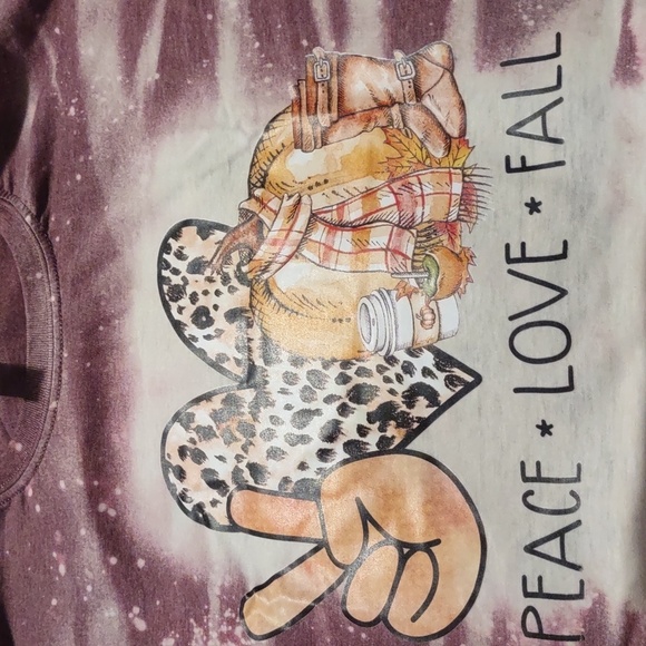 Fall Bleached Women's T-shirt Short Sleeve Size XL - Picture 4 of 6